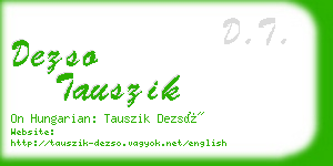dezso tauszik business card